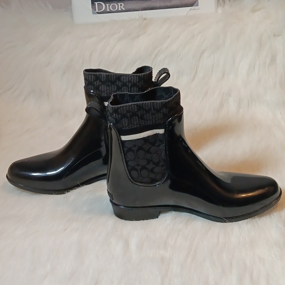 Coach Logo Rain Boots Size 8 Women - Picture 2 of 10